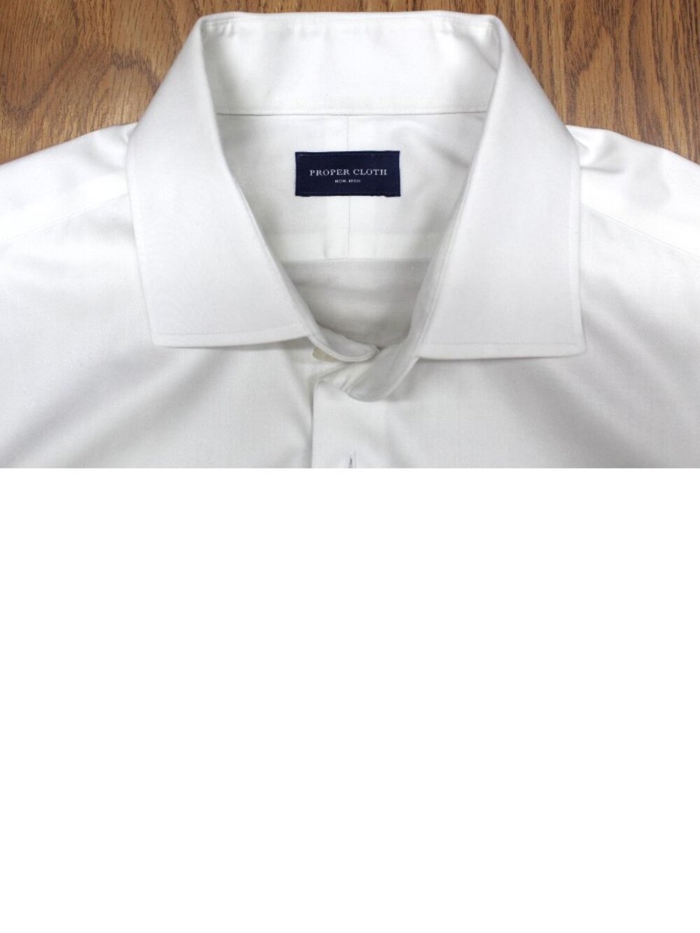 PROPER CLOTH REGULAR FIT SHIRT 100% COTTON WHITE Sz 16 1/2 | LARGE, L